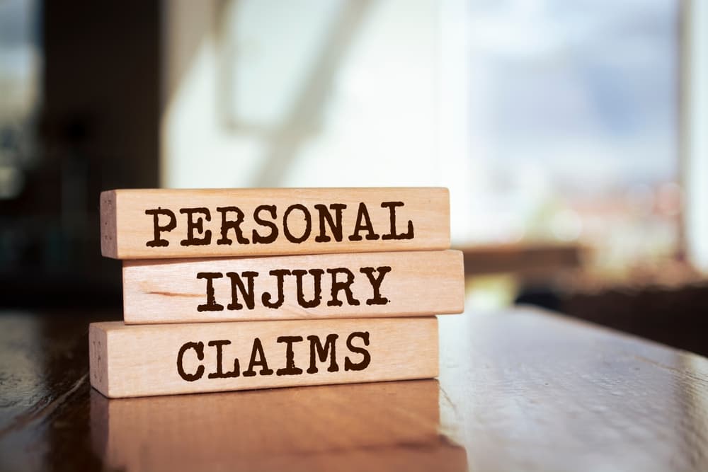 Wooden blocks with words 'Personal injury claims'