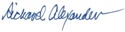 Signature of Richard Alexander