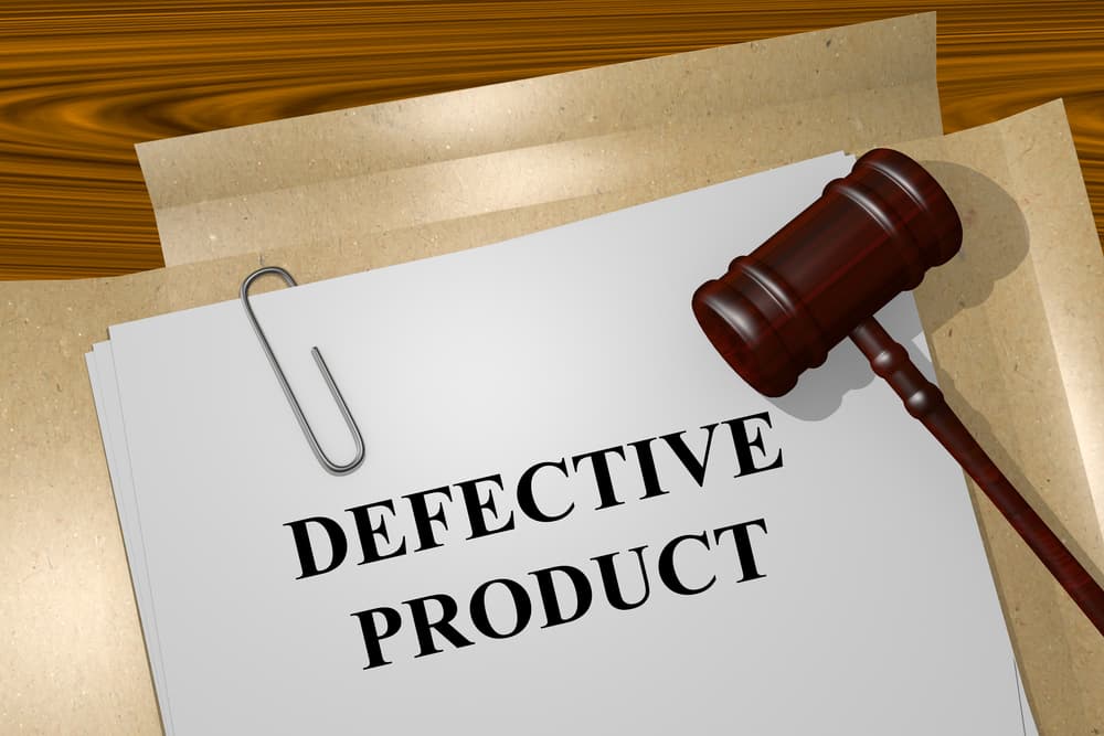 Render illustration of Defective Product title On Legal Documents