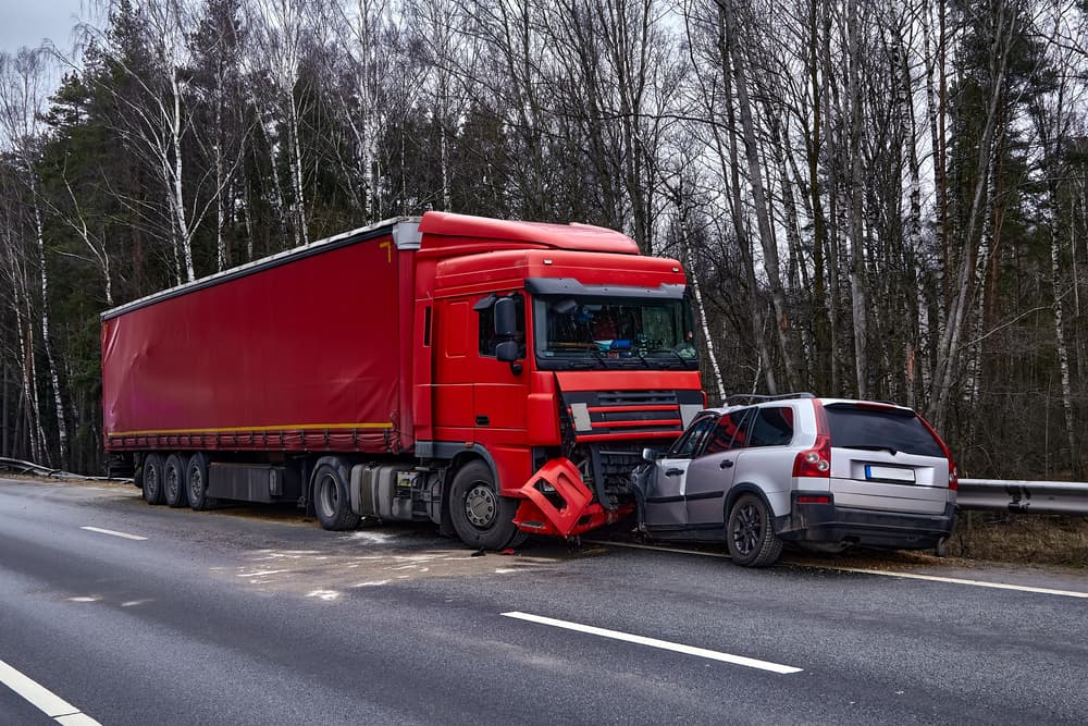 Collison Between Truck & Car