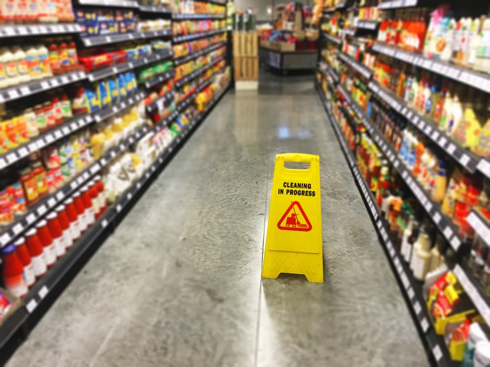 The most common slips, trips and floor hazards associated with the office, warehousing, retail and hospitality industries are wet floors