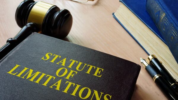 Statute of limitations (SOL) on a court desk.