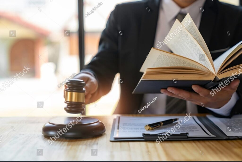 Attorneys or lawyers who are reading the statute of limitations Consultation between male lawyers and business clients, tax and legal and legal services firms.
